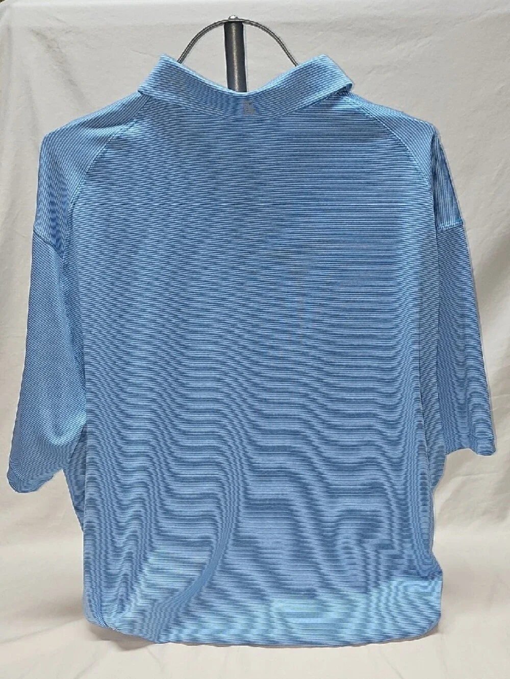 Nike Tiger Woods Collection Mens Light Blue Micro-Stripe Polo Dri-Fit XL - Picture 7 of 8